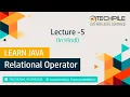 Relational Operator in Java in hindi Relational Operator in Java programming in hindi Techpile