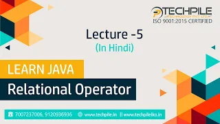 Relational Operator in Java in hindi Relational Operator in Java programming in hindi Techpile