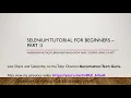 Selenium Tutorial for Beginners - Part 2