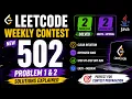 Weekly Contest 502 Solutions Easy Medium Problems
