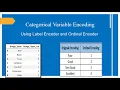 Categorical Variable Encoding Using Label Encoder Ordinal Encoder