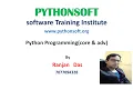 python demo class Ranjan Sir Ranjan Das PYTHONSOFT