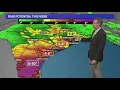 KHOU 11 Weather Impact Heavy rain moving into Houston from PTC 1
