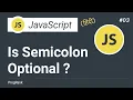 JavaScript Tutorial in Hindi Is Semicolon Optional in JavaScript JS Code Structure