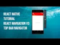 TUTORIAL REACT NAVIGATION V3 createMaterialTopTabNavigator React Native