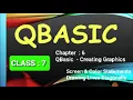 Using of Screen and Color Statements Drawing Lines Diagonally For Class 7 Chapter 6 QBasic
