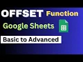 How to use OFFSET Function in Google Sheets in Hindi