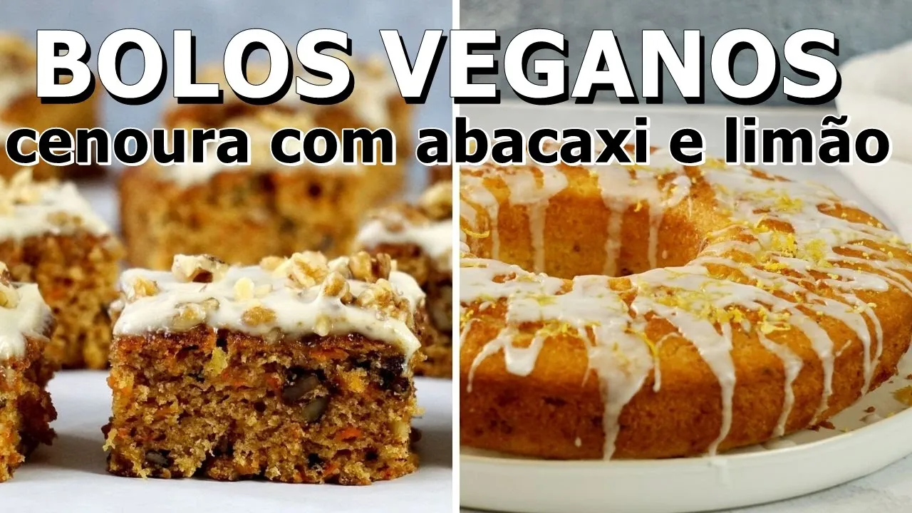 Receita de Bolo de Cenoura (Vegan). 
