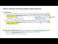 Absolute Extrema Vocabulary and Theorems for Multivariable Functions