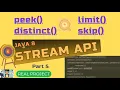 Java Streams peek distinct limit skip Explained with Real-World Examples PART 5
