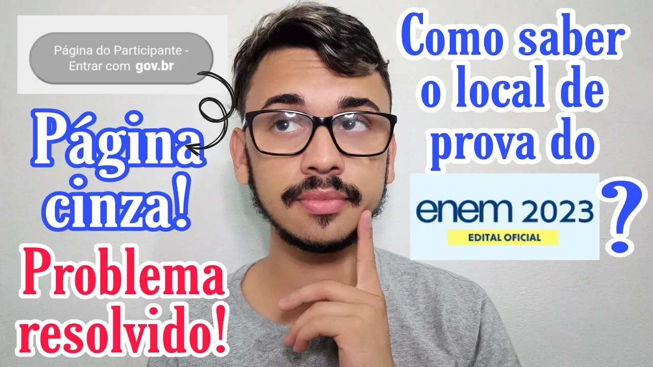 LOCAL DE PROVA DO ENEM 2023 NÃO APARECE, COMO VER?