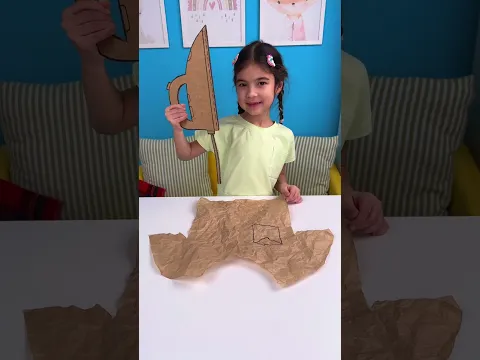 ๐งบโจ A Cardboard Iron?! Letโs Iron a Paper Shirt! ๐ #kids #shorts
