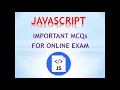 Important mcqs on Javascript Javascript