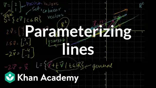 Parametric representations of lines Vectors and spaces Linear Algebra Khan Academy