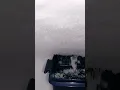 scraping freezer frost with a square bowl#shorts