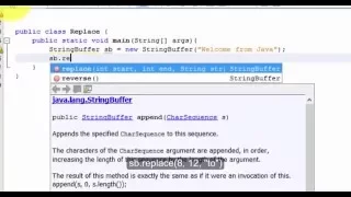 Java Tutorials - Replace of String by another String Using Java Programming