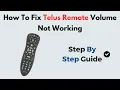Fix TELUS Optik TV Remote Volume Issues TV Pairing Reset Guide