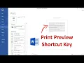 Print Shortcut Key In MS Word