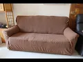 Sofa Cover How to Install a 3-Seat Elastic Couch Cover for Dogs Cats and Kids