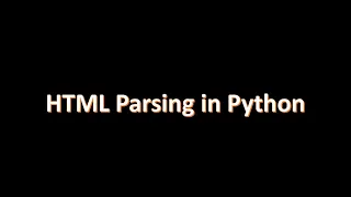 HTML Scraping Using Python