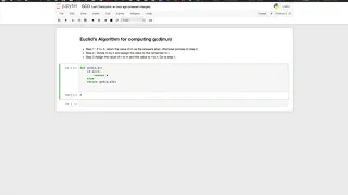Euclid s Algorithm GCD code in python