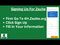 How To Sign Up For 4 H Through Zsuits