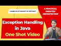 Exception Handling in Java Explained in One Shot try catch finally throw throws