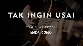 Download TAK INGIN USAI // Keisya Levronka // KARAOKE GITAR AKUSTIK NADA COWO ( MALE ) MP3