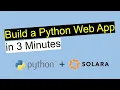 Build a Python WebApp in 3 minutes with Solara Streamlit Alternative