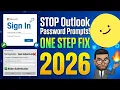 Fix Outlook keeps asking for password again and again