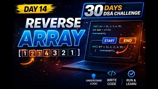 Reverse Array in Java Two Pointer Approach - Day 14 DSA