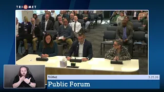 TriMet Board of Directors Meeting March 25 2026