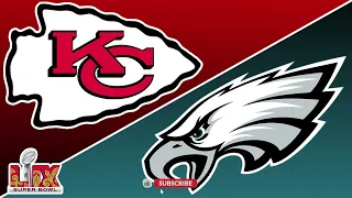 Kansas City Chiefs vs Philadelphia Eagles SUPER BOWL 1HR LOGO LOOP WALLPAPER BACKGROUND NO SOUND