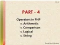 TN 12th computer application chapter-4 PHP part - 4 PHP Operators