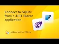 Connect NET Blazor to SQLite