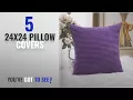 Top 10 24X24 Pillow Covers 2018 Home Brilliant Striped Corduroy Euro Sham Couch Throw Pillow