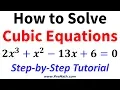 How to Solve Advanced Cubic Equations Step-by-Step Tutorial