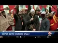 Travis Kelce steals show at Super Bowl parade with epic speech