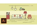 Illustrator Tutorial - Living Room Flat Design Illustrator Flat Design Tutorial