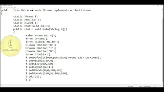 Java Swing class JToolBar - add ActionListener CodeLearning