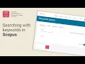 Searching with keywords in Scopus 2021