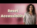 How Can I Reset Only Accessibility Settings Without Changing Other Device Settings