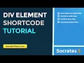 Div Element Shortcode For Any Tag Class or ID
