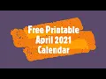 April 2021 Calendar Template - Printable Monthly Calendar 2021 by Freecalendarhub com