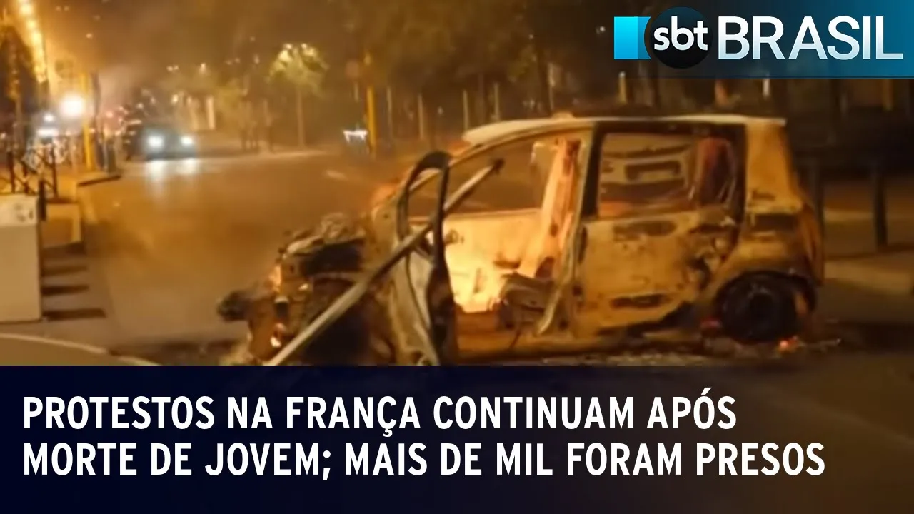 Protestos na França continuam após morte de jovem; mais de mil foram presos | SBT Brasil (30/06/23)