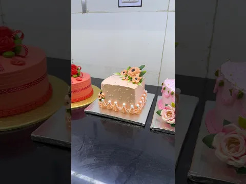 Happy birthday cake video￼ #CakeDesign #BeautifulCakes #BirthdayCake #HeartCake #FlowerCake #Rose