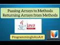 Passing Arrays to Methods Returning Arrays from Methods