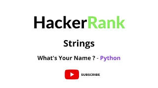 Python for Beginners What s Your Name HackerRank Python