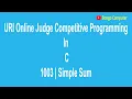 How to Solve URI Online Judge C Problem Simple Sum