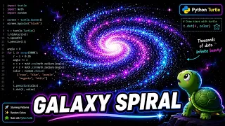 I Coded a GALAXY in Python Turtle Graphics Animation